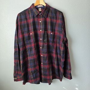 Windridge Vintage Plaid Shirt - XL Red.